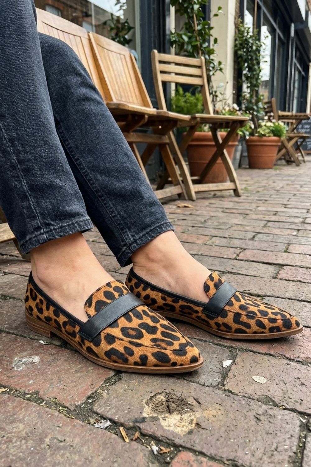 Elegante Damen Slipper mit Blockabsatz aus Wildleder