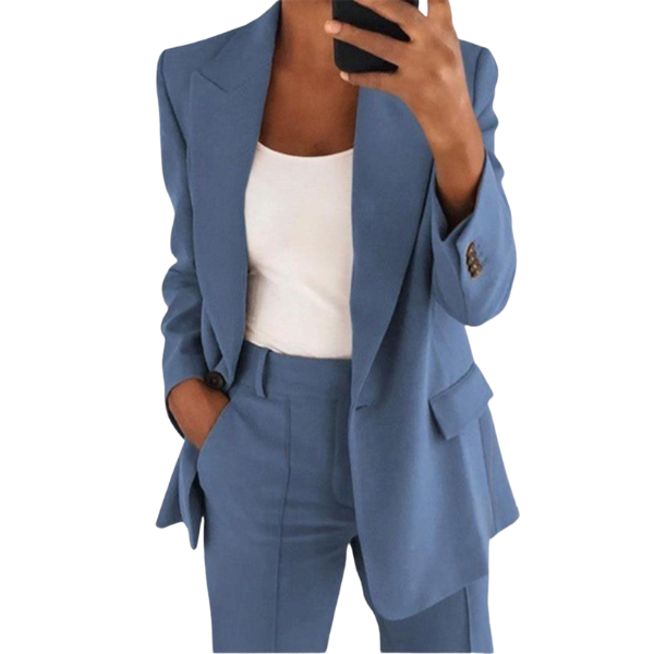 Elegantes Bequemes Damen Blazer-Set mit Hose