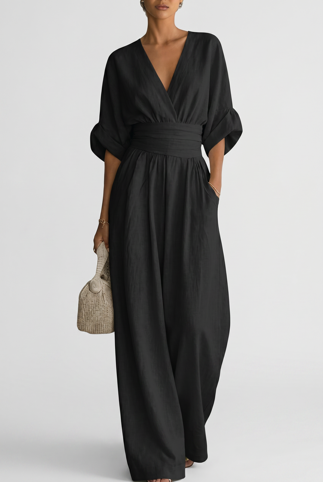 Eleganter Fließender Damen Jumpsuit