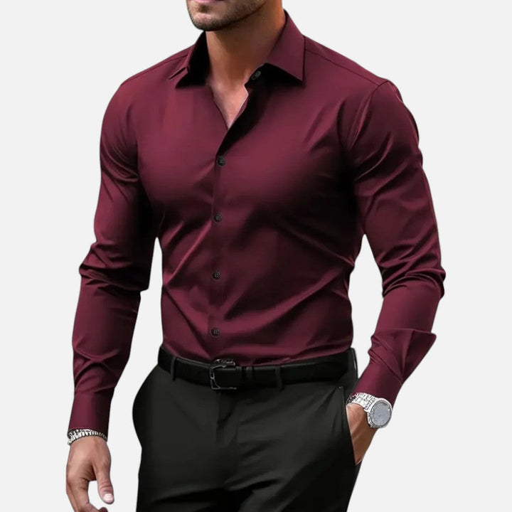 Elegantes Slim-Fit Herren Langarmhemd