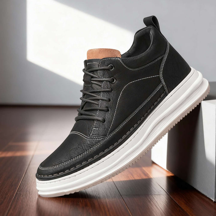 Moderne Bequeme Herren Leder-Sneaker