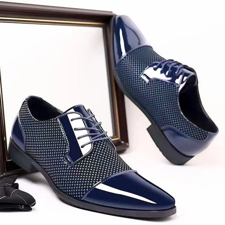 Klassische Elegante Herren Leder-Derbyschuhe