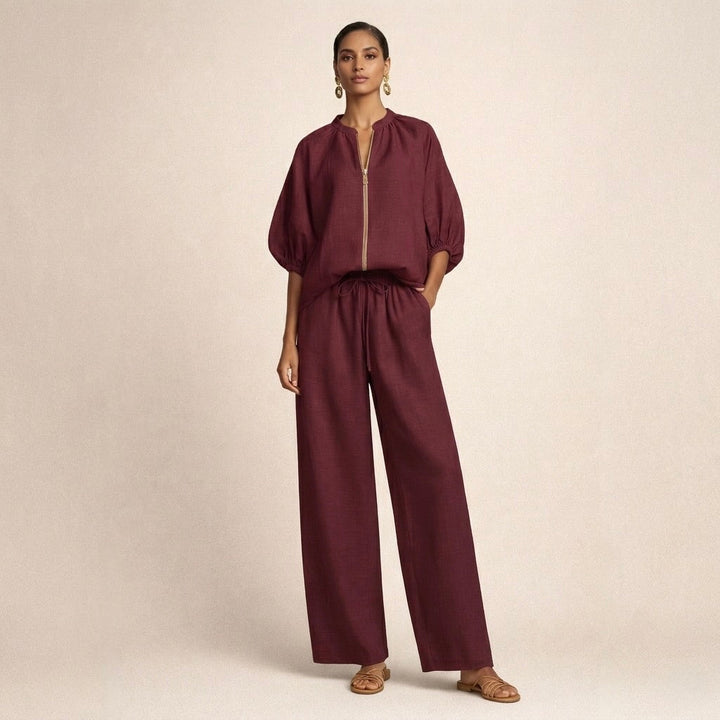 Lässiges Bequemes Damen Set mit Reißverschluss
