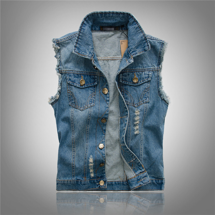 Lässige Vintage-Denim Herren Weste