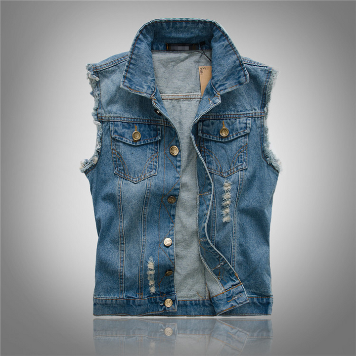Lässige Vintage-Denim Herren Weste