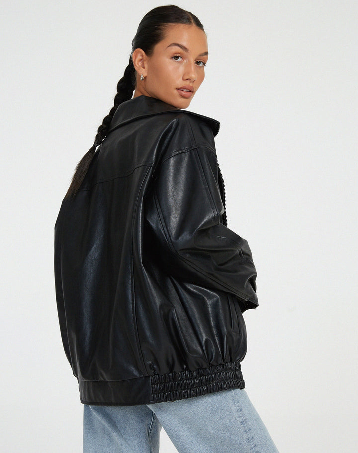Lederjacke Damen | Lockerer Schnitt &amp; cleanes Statement