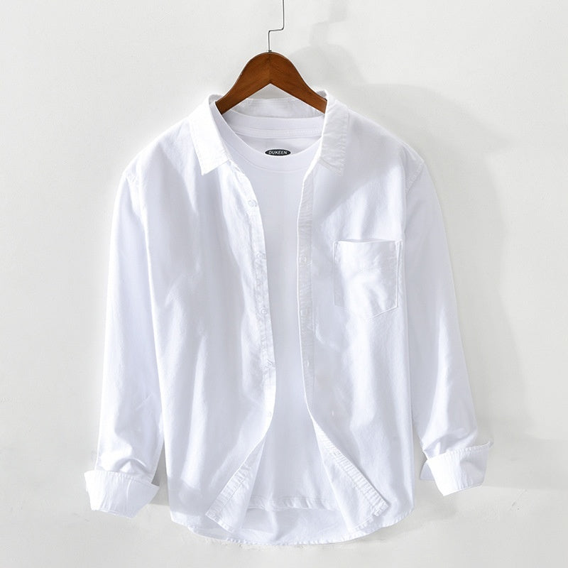 Atmungsaktives Elegantes Herren Oxford-Hemd aus Baumwolle