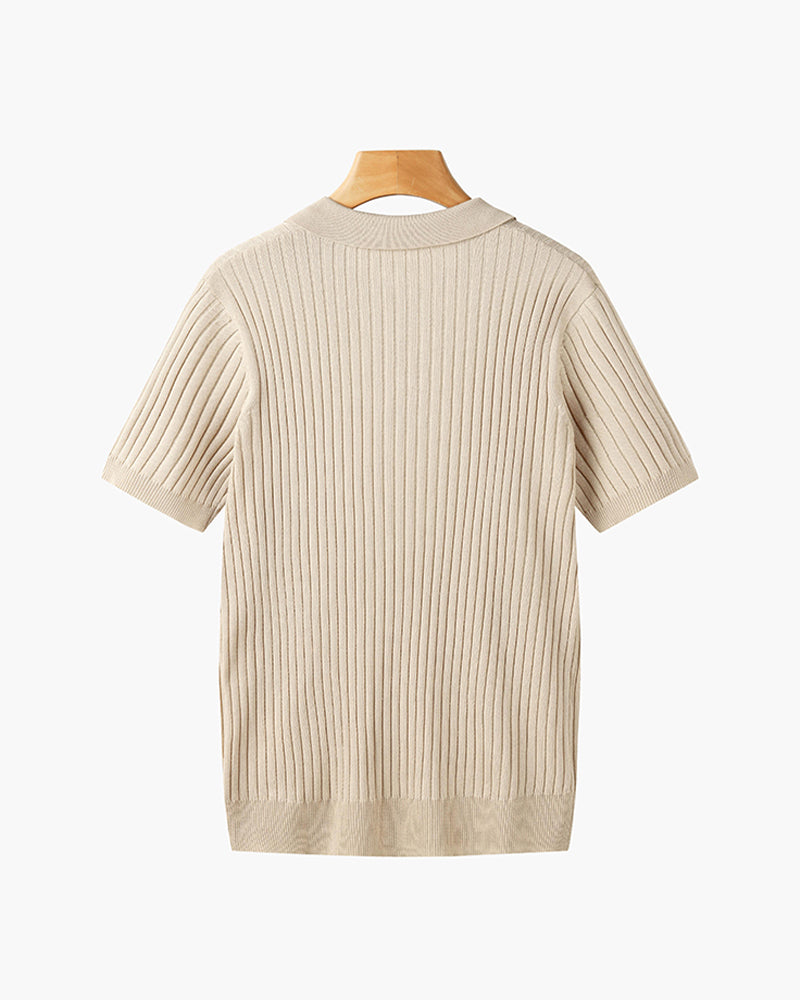 Elegantes Herren Poloshirt mit V-Ausschnitt