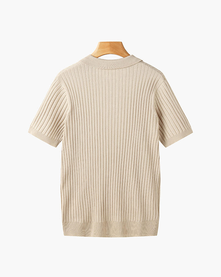 Elegantes Herren Poloshirt mit V-Ausschnitt