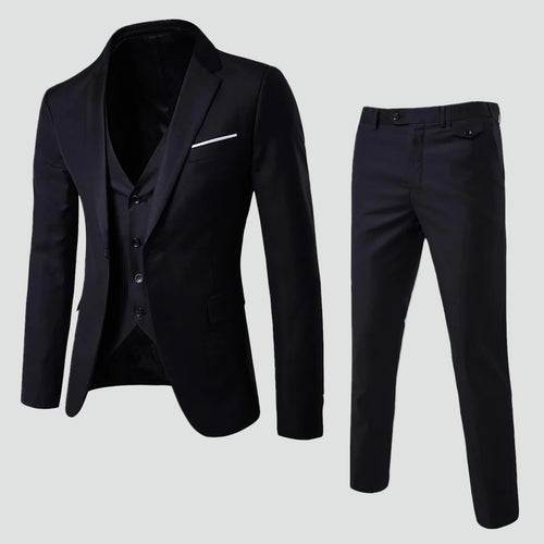 Elegantes Herren Anzug-Set mit Brusttasche – Dreiteilig & Stilvoll