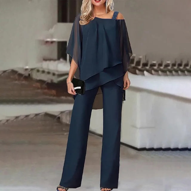 Lässiges Damen Zweiteiler-Set mit langer Hose