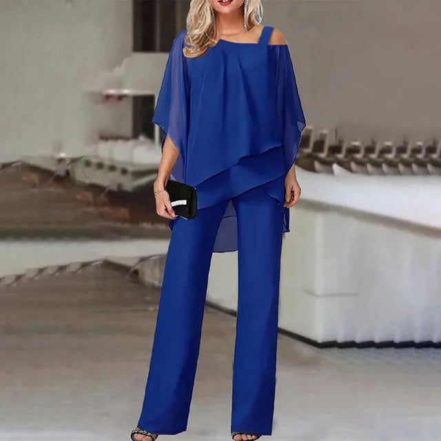 Lässiges Damen Zweiteiler-Set mit langer Hose