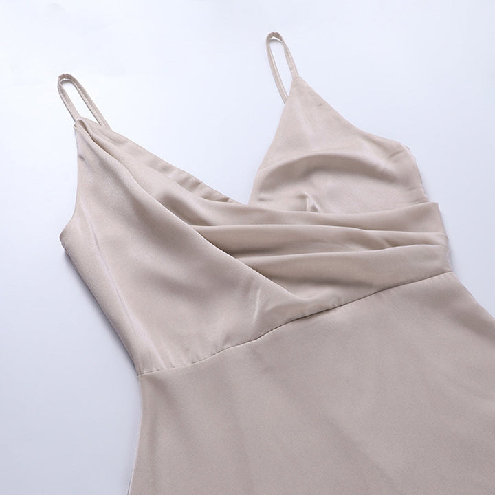 Elegantes Damen V-Ausschnitt Kleid
