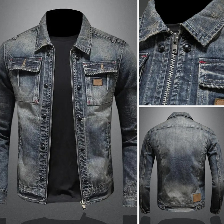 Lorenzo Klassische Herren Jeansjacke