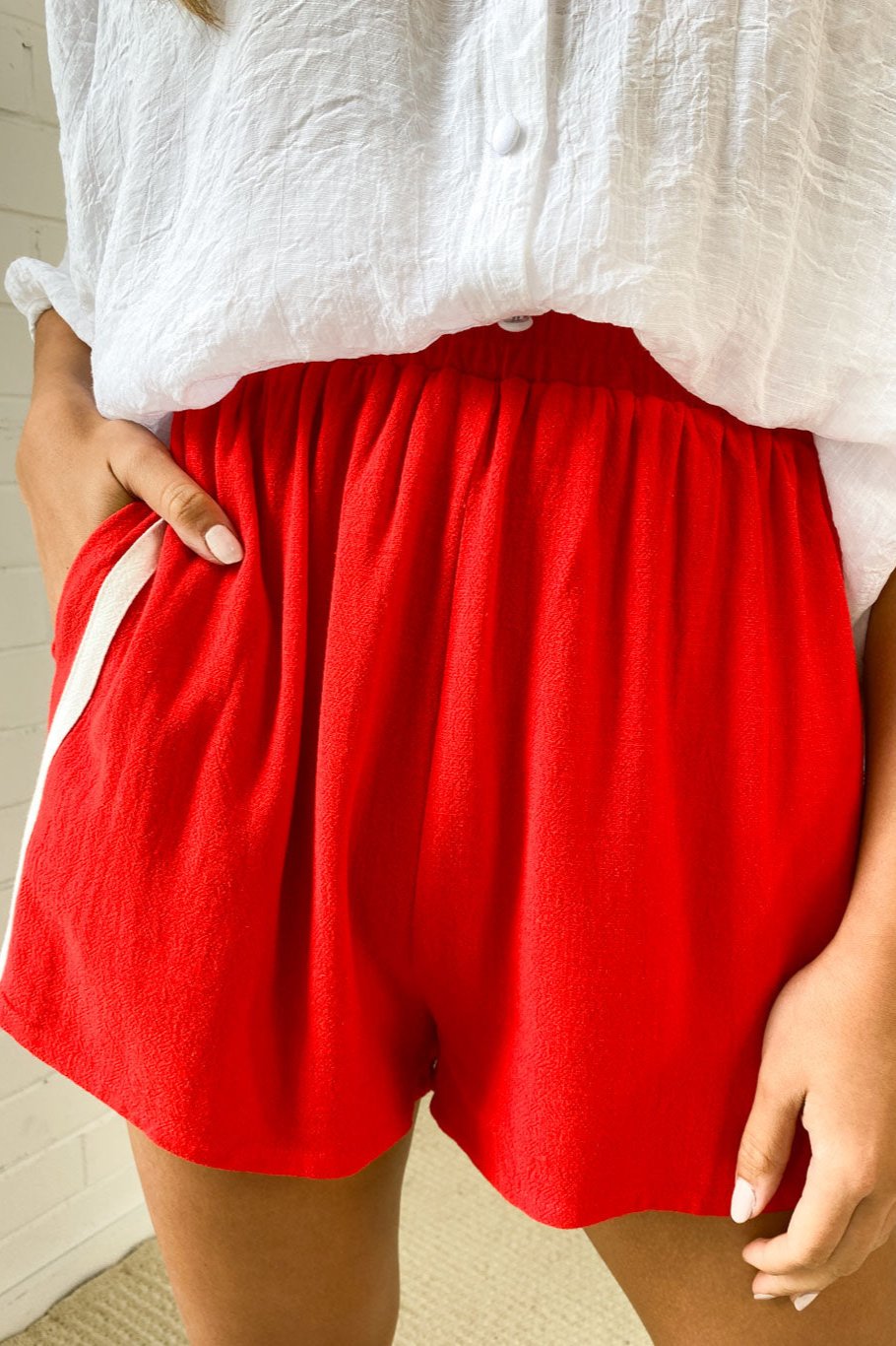 Courtney Leichte Damen Leinenshorts
