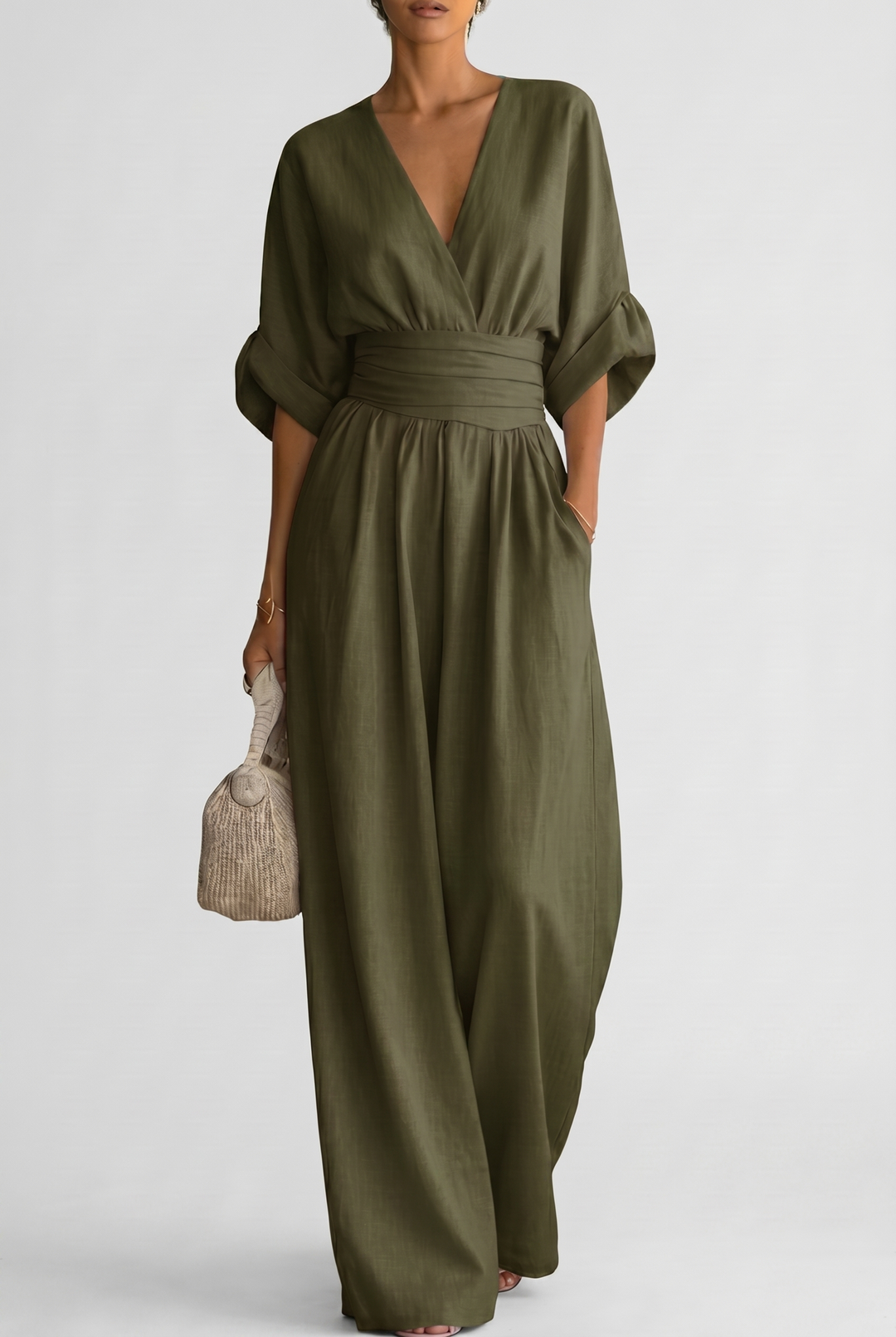 Eleganter Fließender Damen Jumpsuit