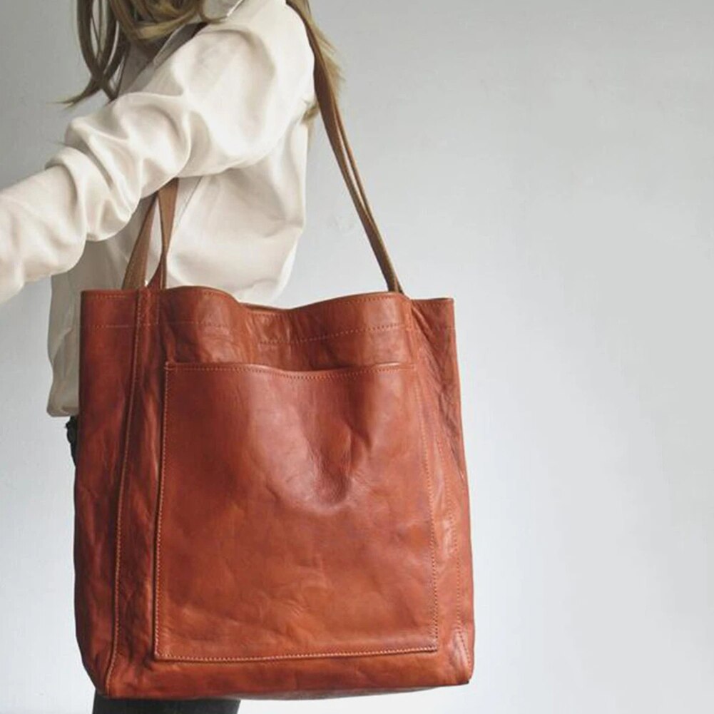 Klassische Leder Damen Handtasche