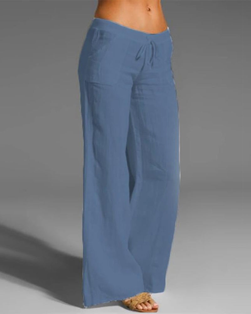 Elegante Bequeme Damen Hose mit weitem Bein