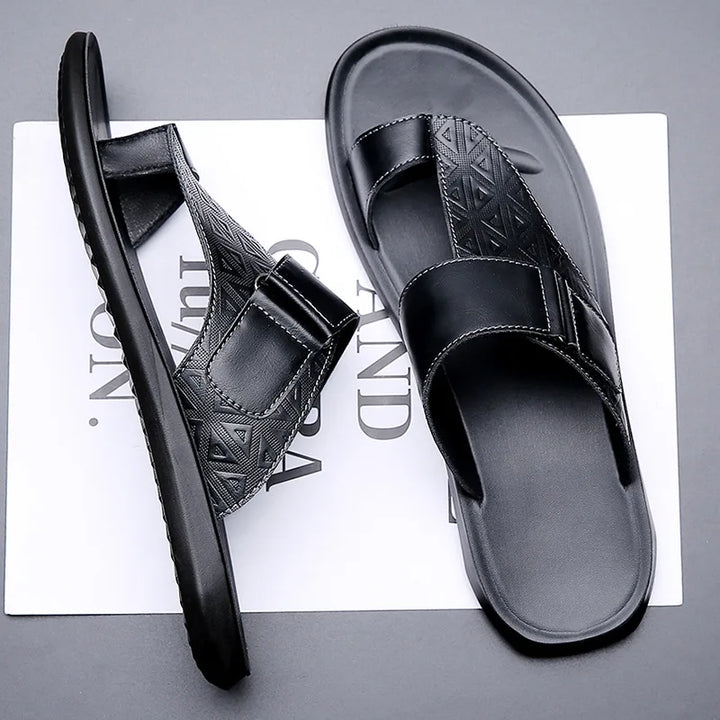 Elegante Leder Herren Sandalen