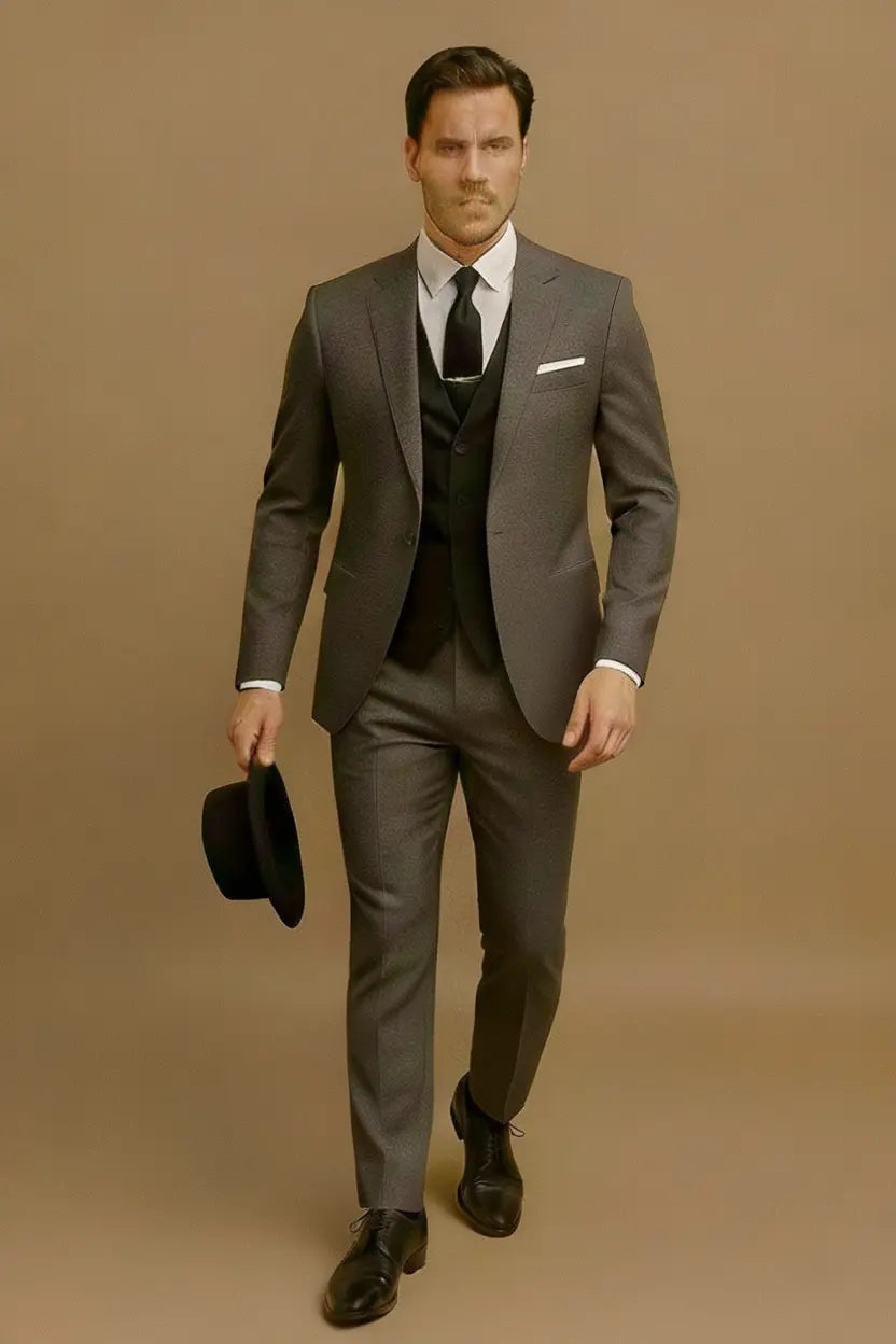 Harrington Oxford | Men’s Slim Fit 3‑Piece Suit – Blazer, Waistcoat &amp; Trousers Set Harrington Oxford