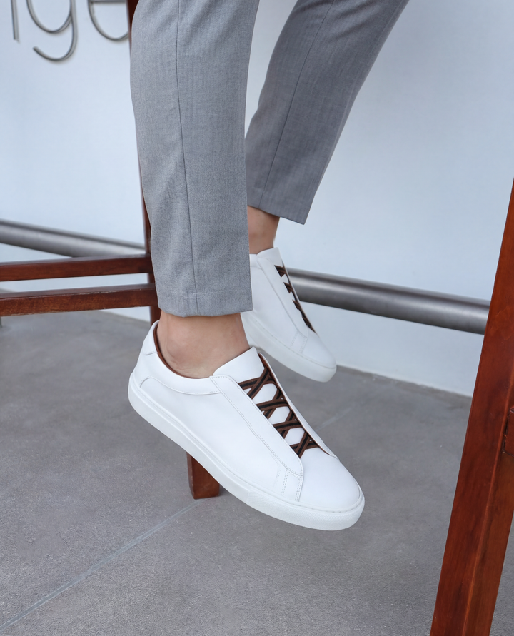 Elegante Lässige Herren Leder-Sneakers