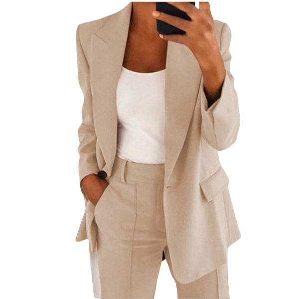 Elegantes Bequemes Damen Blazer-Set mit Hose