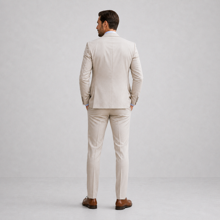 Eleganter Slim-Fit Herren Dreiteiliger Anzug
