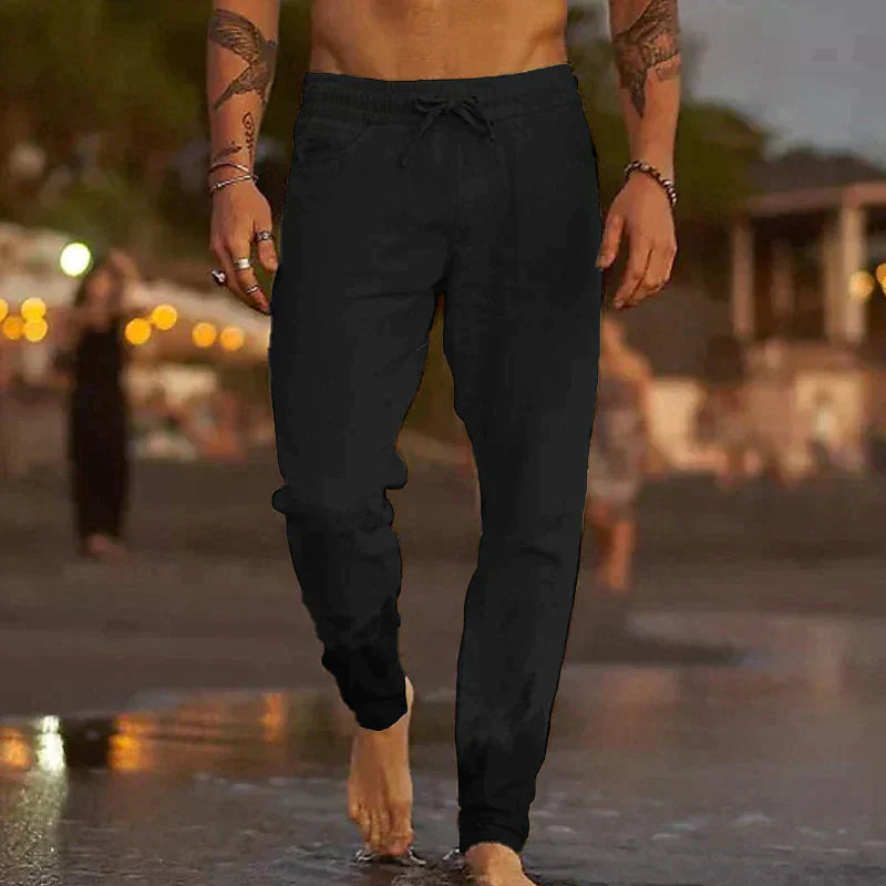 Atmungsaktive Lässige Herren Leinenhose