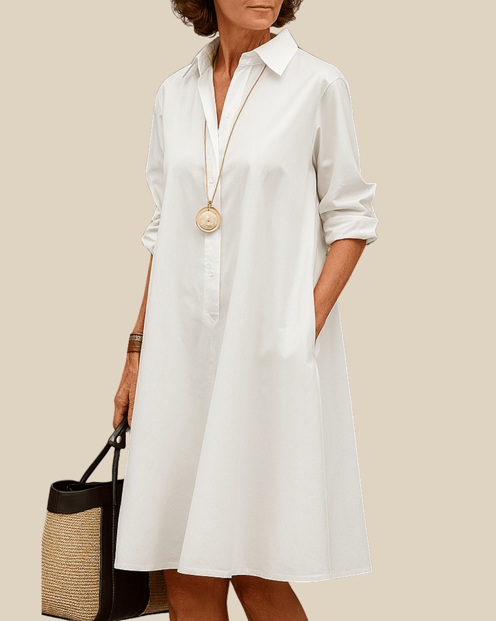Elegantes Damen Hemdblusenkleid