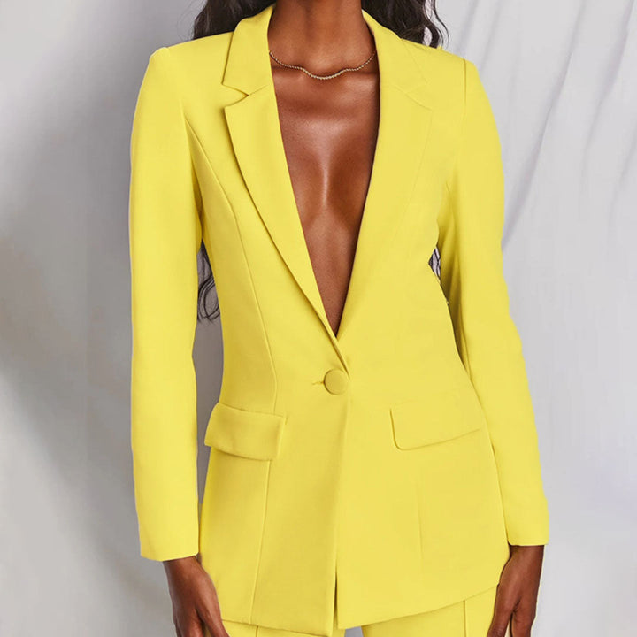 Elegantes Schickes Damen Blazer- und Hosenset