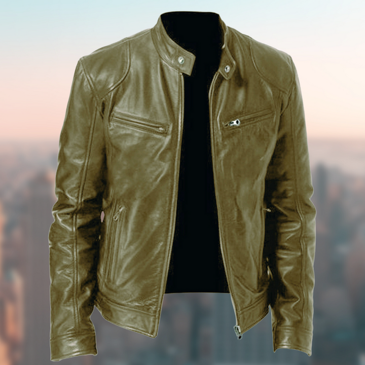 Elegante Premium Herren Lederjacke