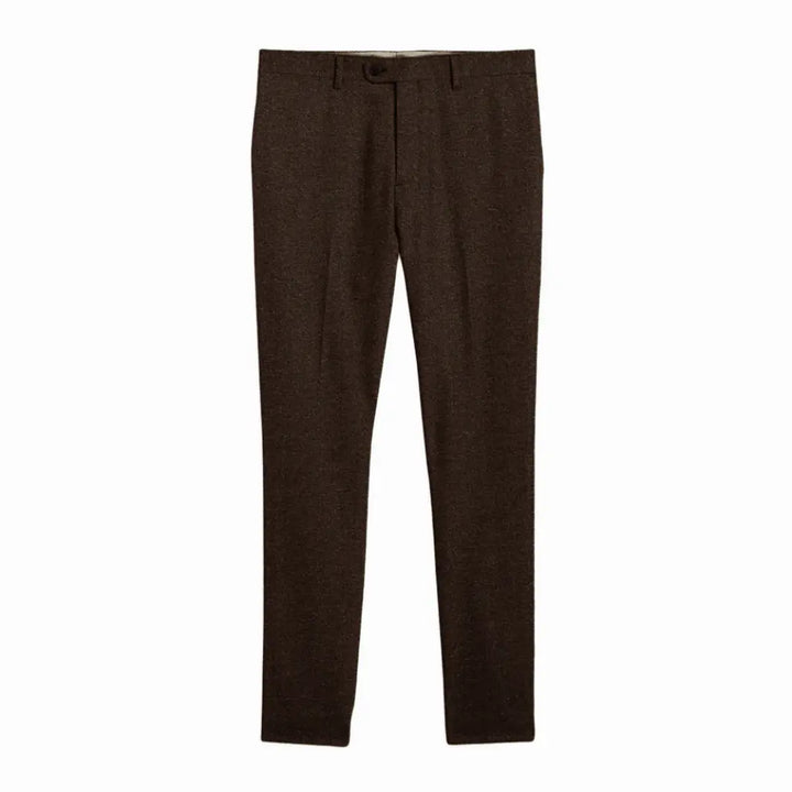 Eleganter Klassischer Herren Dreiteiliger Tweed Anzug