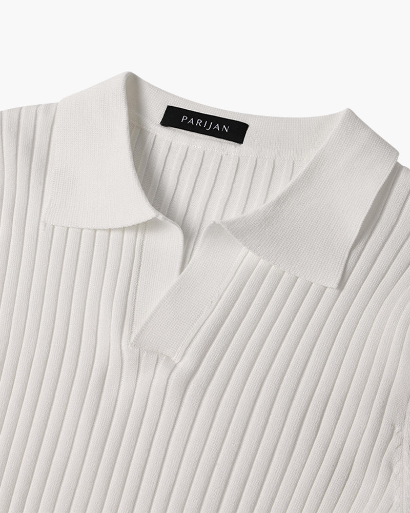 Elegantes Herren Poloshirt mit V-Ausschnitt