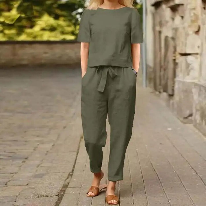 Leichtes Damen Sommerset mit langer Hose