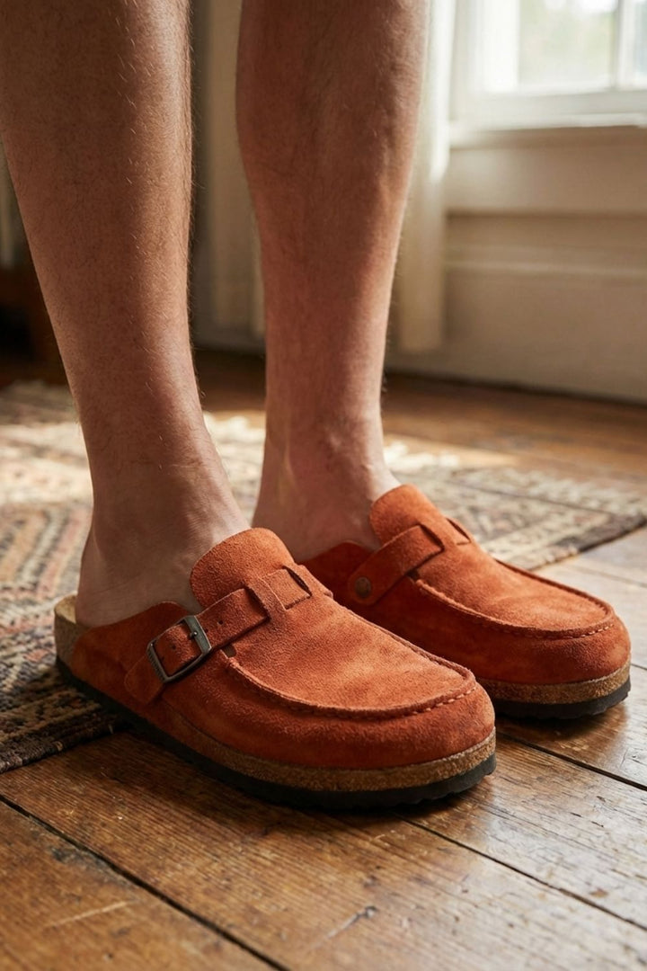 Bequeme Geschlossene Damen Clogs mit Schnalle