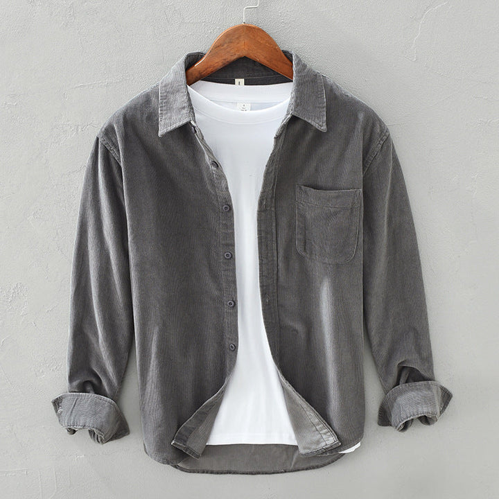 Elegantes Retro Herren Cordhemd
