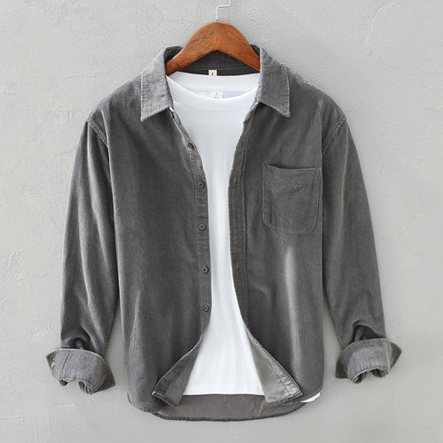 Elegantes Retro Herren Cordhemd