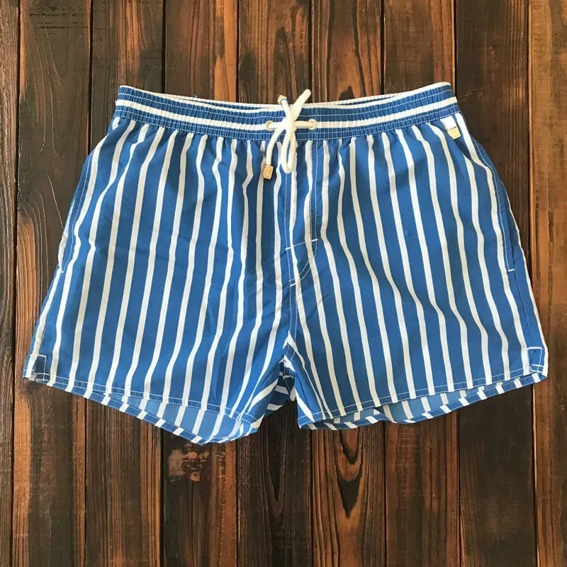 Modische Gestreifte Herren Badeshorts