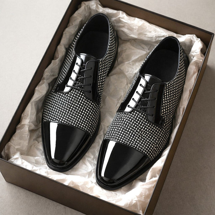 Klassische Elegante Herren Leder-Derbyschuhe