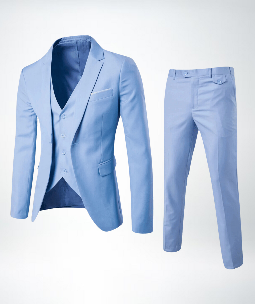 Eleganter Slim-Fit Herren Dreiteiliger Anzug