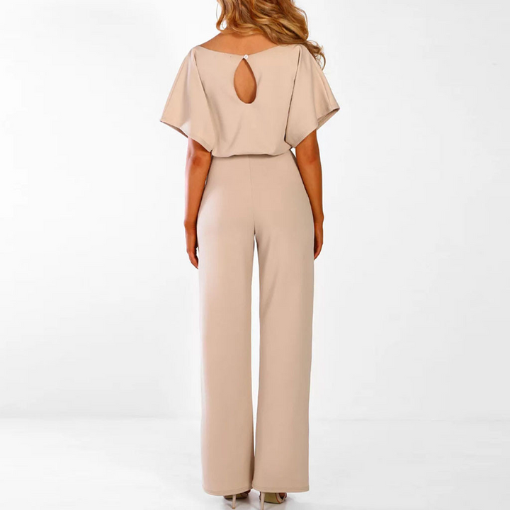 Eleganter Lässiger Damen Jumpsuit mit Gürtel
