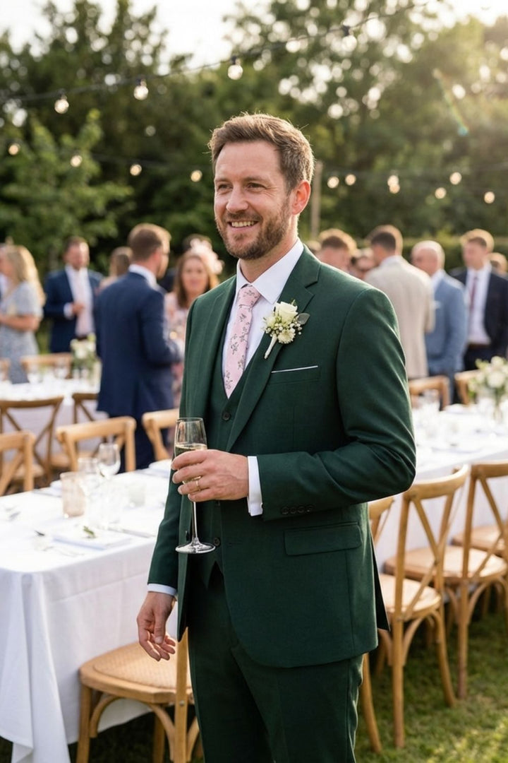 Eleganter 3-Teiliger Herren Anzug mit Weste