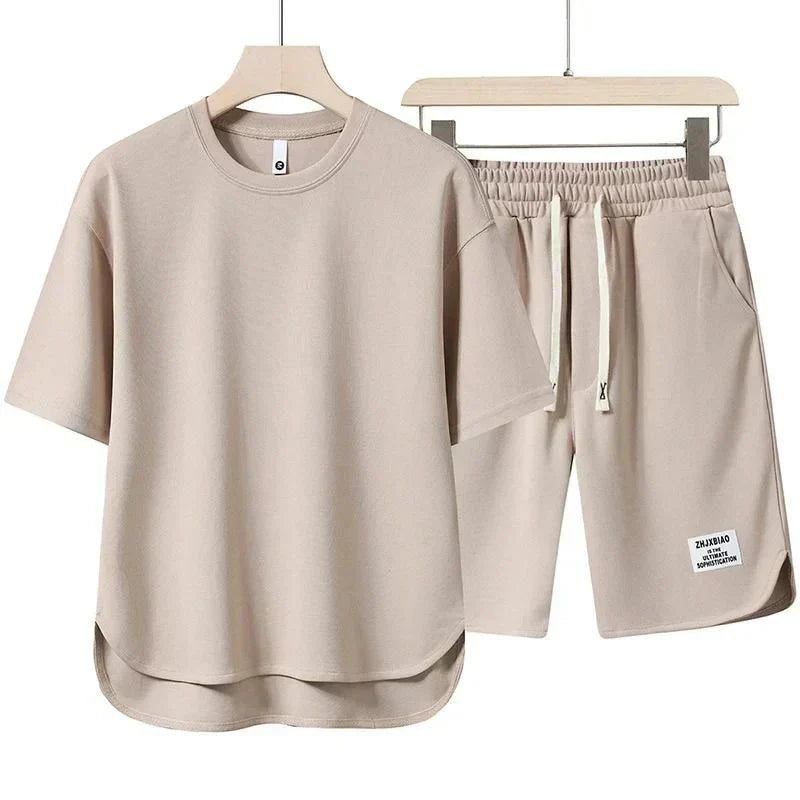 Lässiges Sommerliches Herren T-Shirt und Shorts Set
