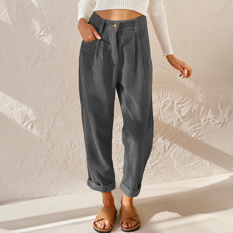 Bequeme Casual Damen Rippenhose