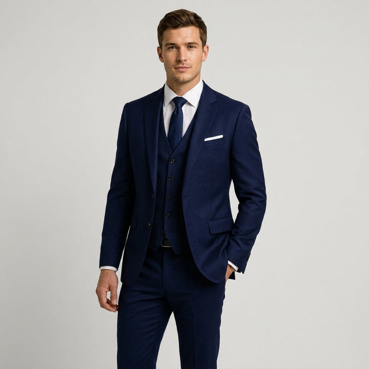 Eleganter Slim-Fit Herren Dreiteiliger Anzug
