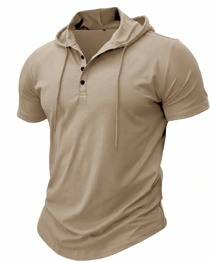 Lässiges Herren Kapuzen-Henleyshirt