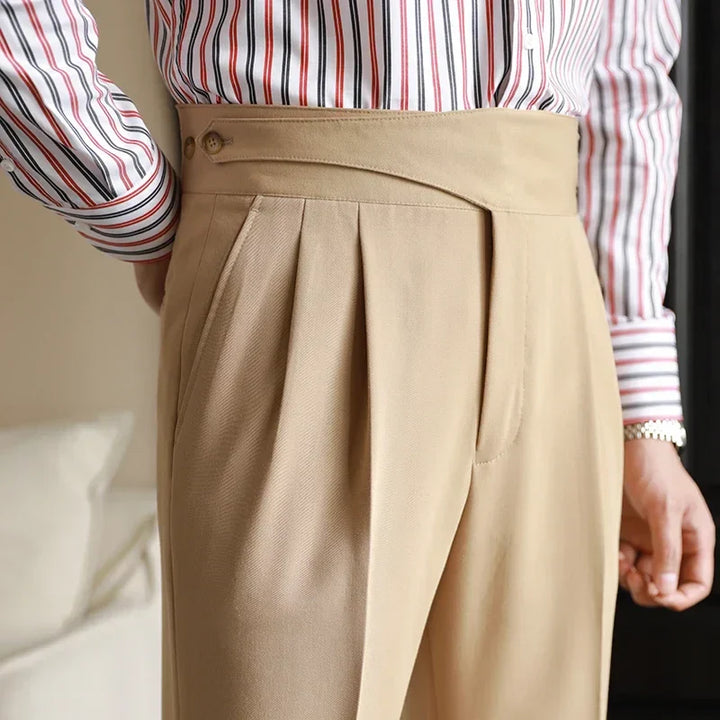 Elegante Karierte Herren Stoffhose