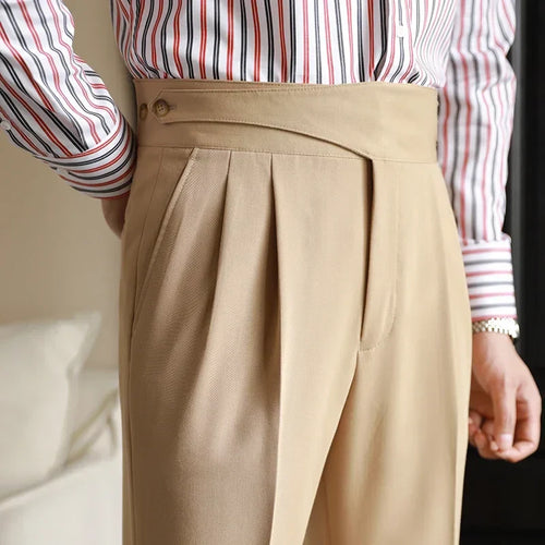 Elegante Karierte Herren Stoffhose