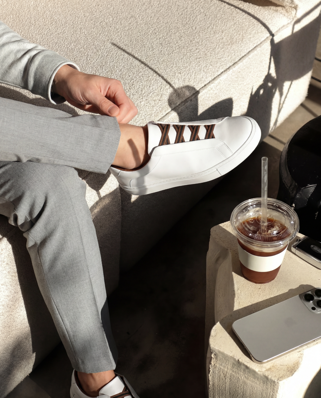 Elegante Lässige Herren Leder-Sneaker