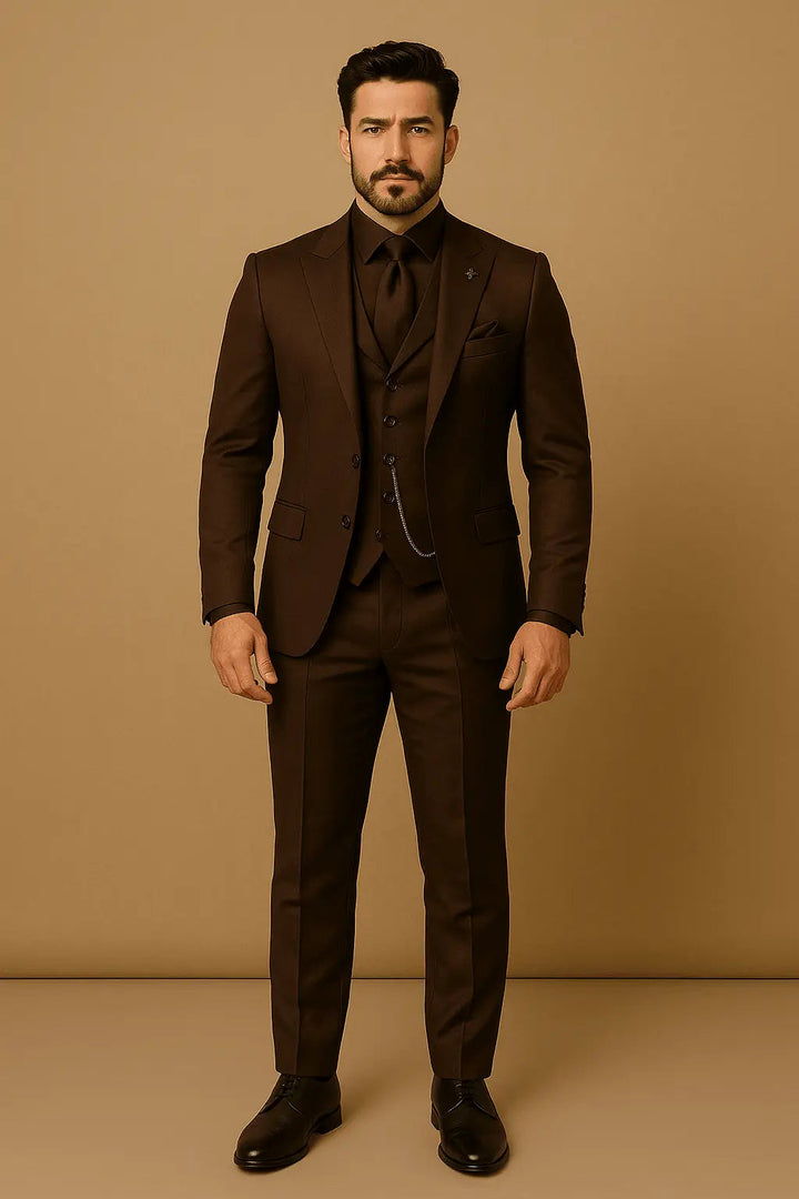 Harrington Oxford | Men’s Slim Fit 3‑Piece Suit – Blazer, Waistcoat &amp; Trousers Set Harrington Oxford